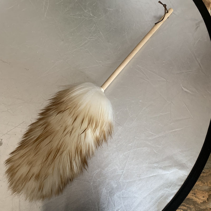 Brown wool duster