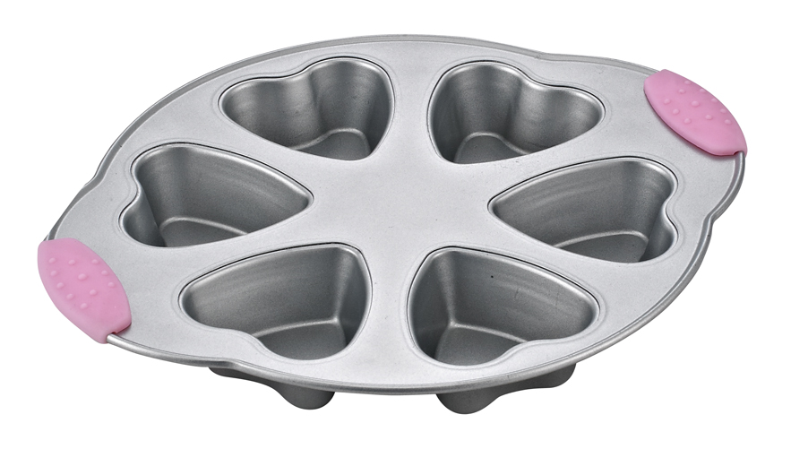 6 cup heart tray