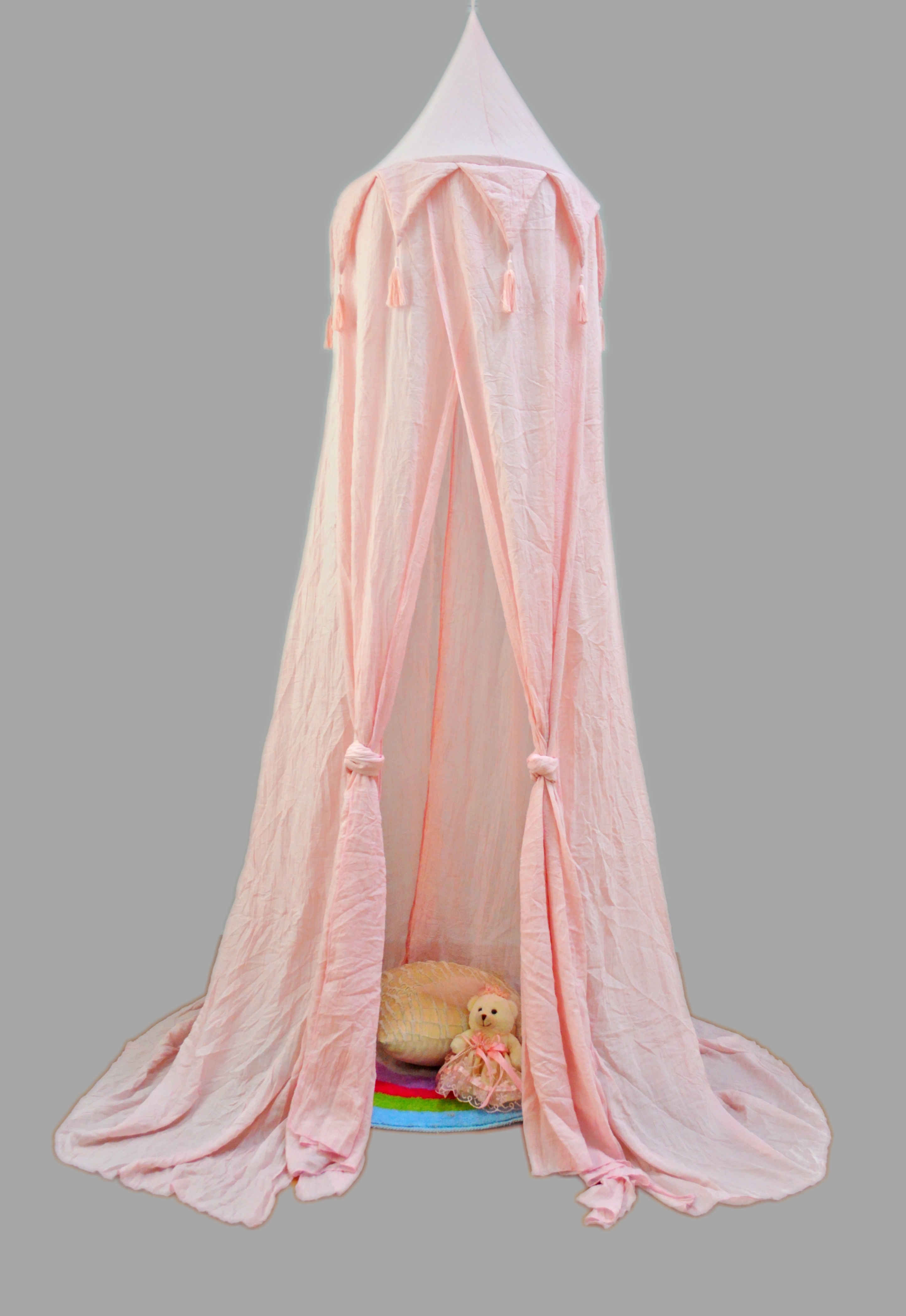 White crush fabric canopy