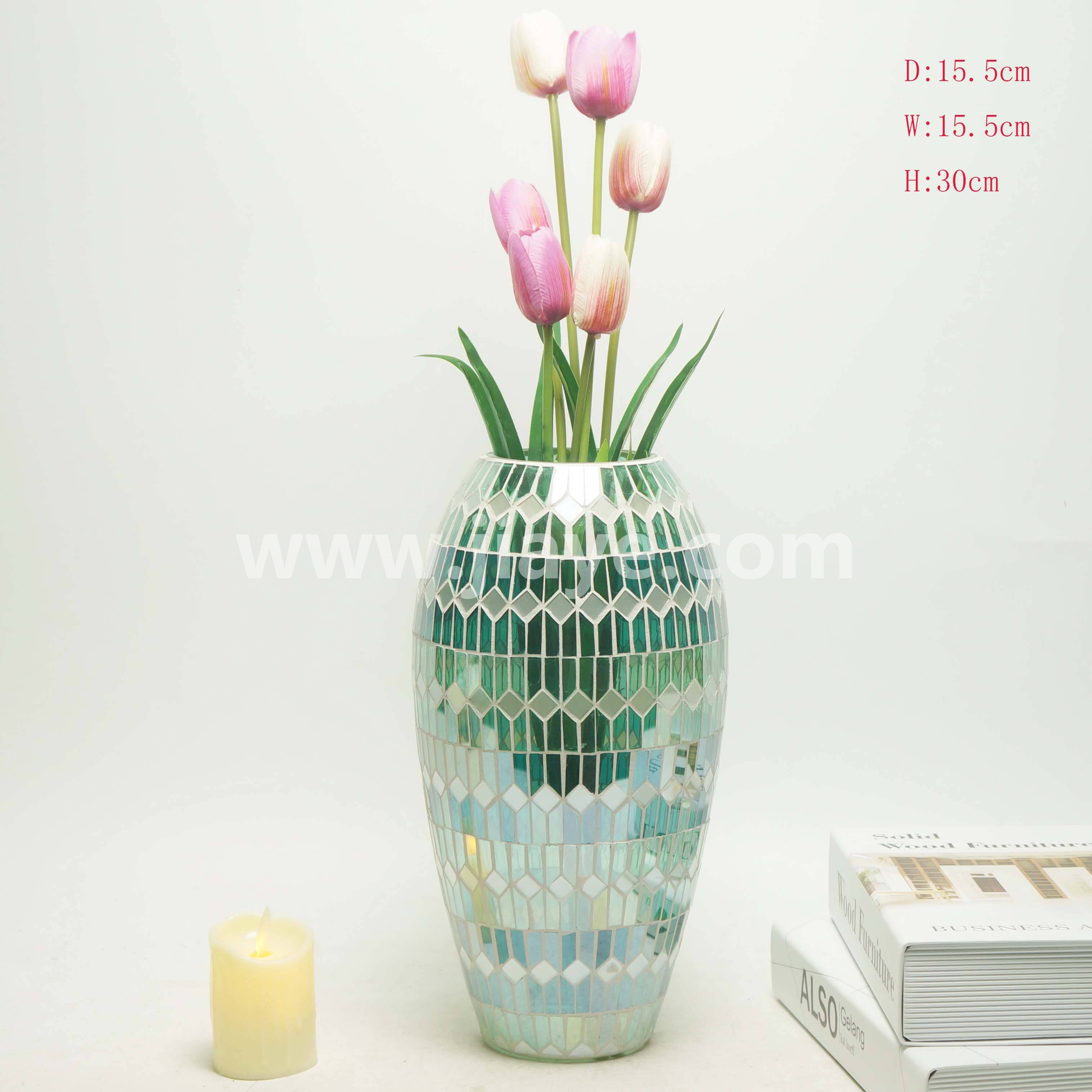Mosaic Glass Vase