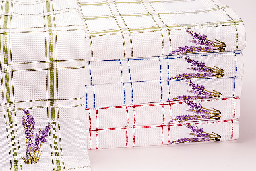 Cotton Waffle Embroidery Kitchen Towel