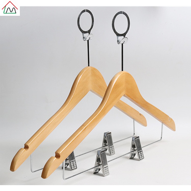 Hotel anti-theft wooden hanger/pants hanger