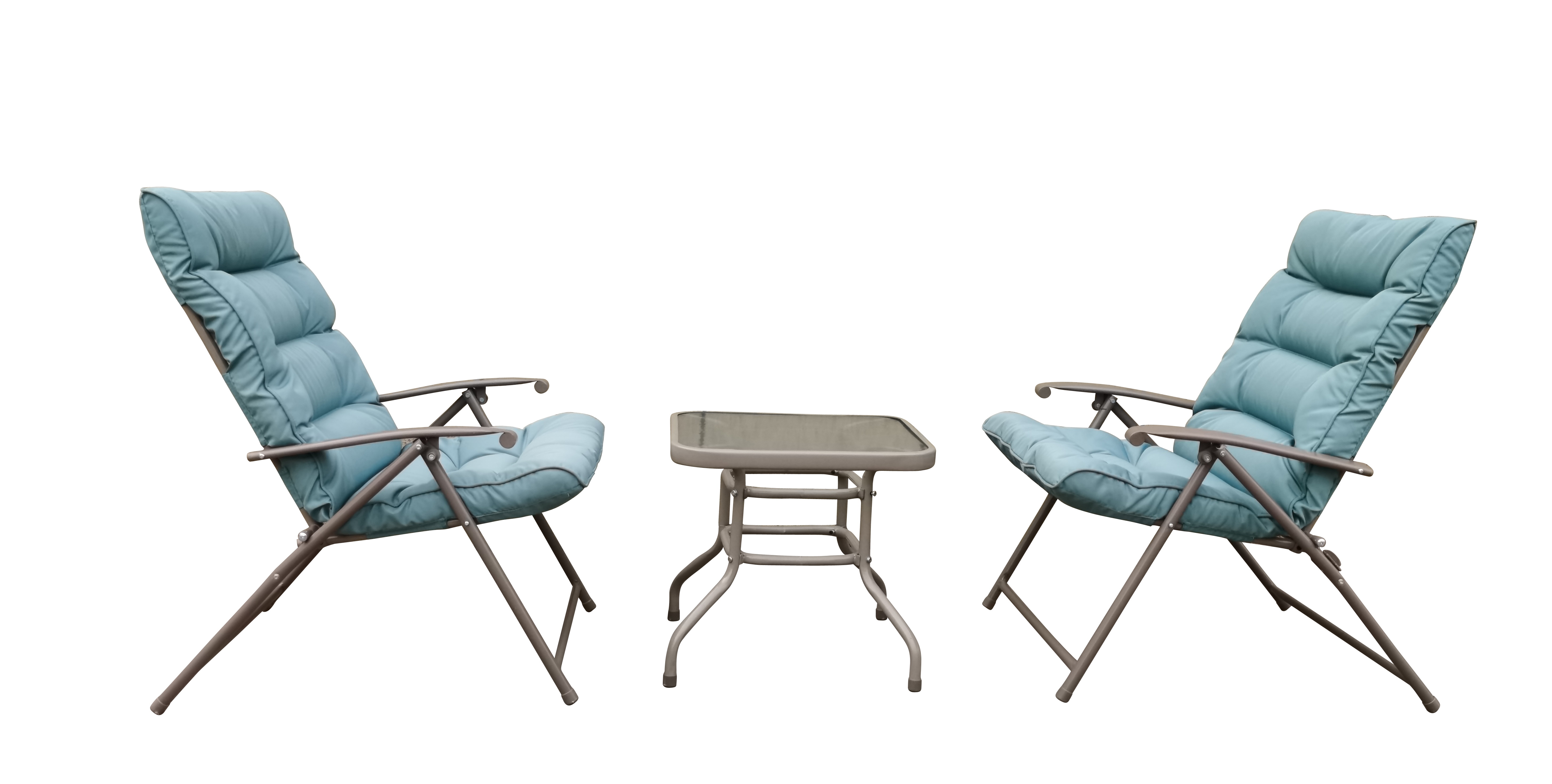 3PCS Padded Floding Chair Set
