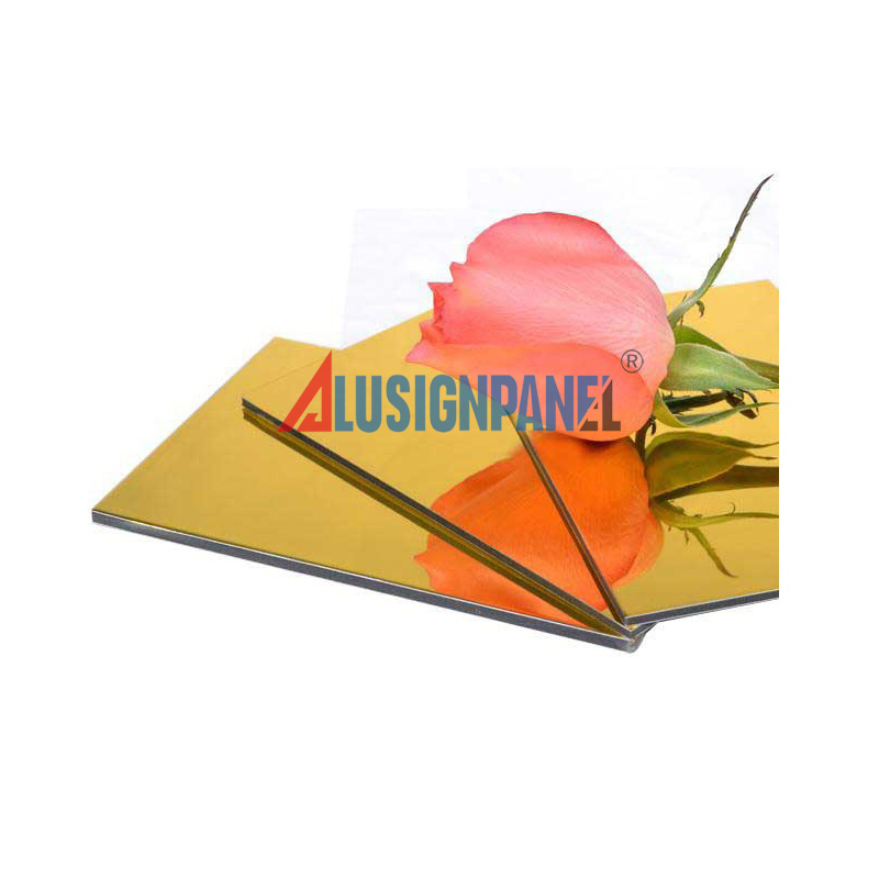 Silver & Gold Mirror ACP 3MM 4MM for lobby decoration