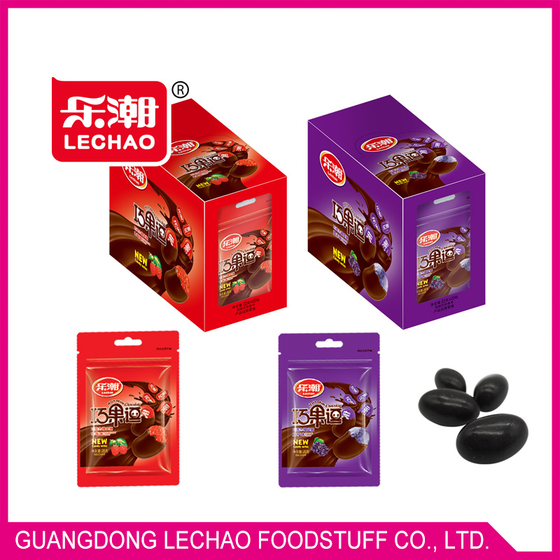 Chocolate coated gummy candy