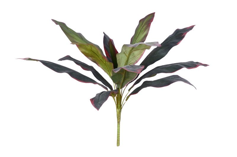 fabric leaves bush x12