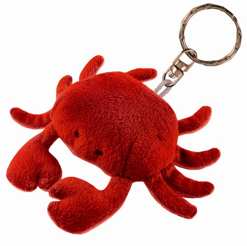 Plush crab keychain