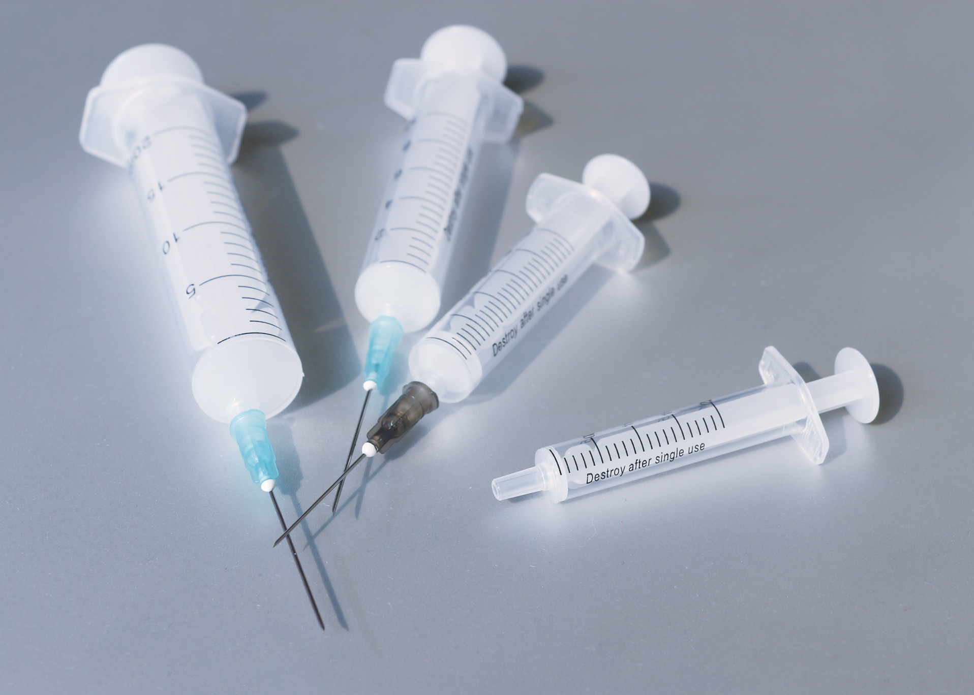 2-part disposable syringe