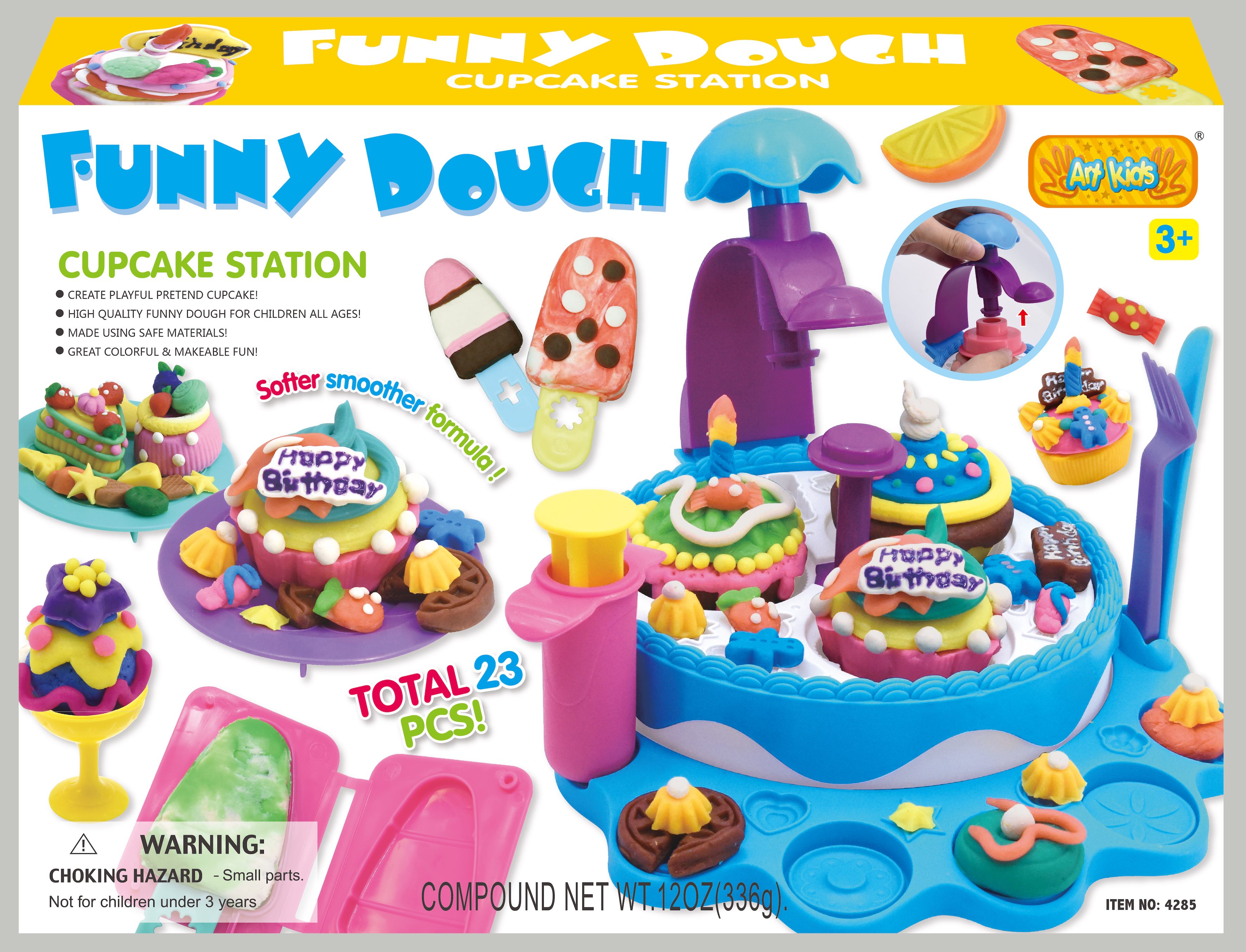 Play Dough Funny Dough Cupcake Station