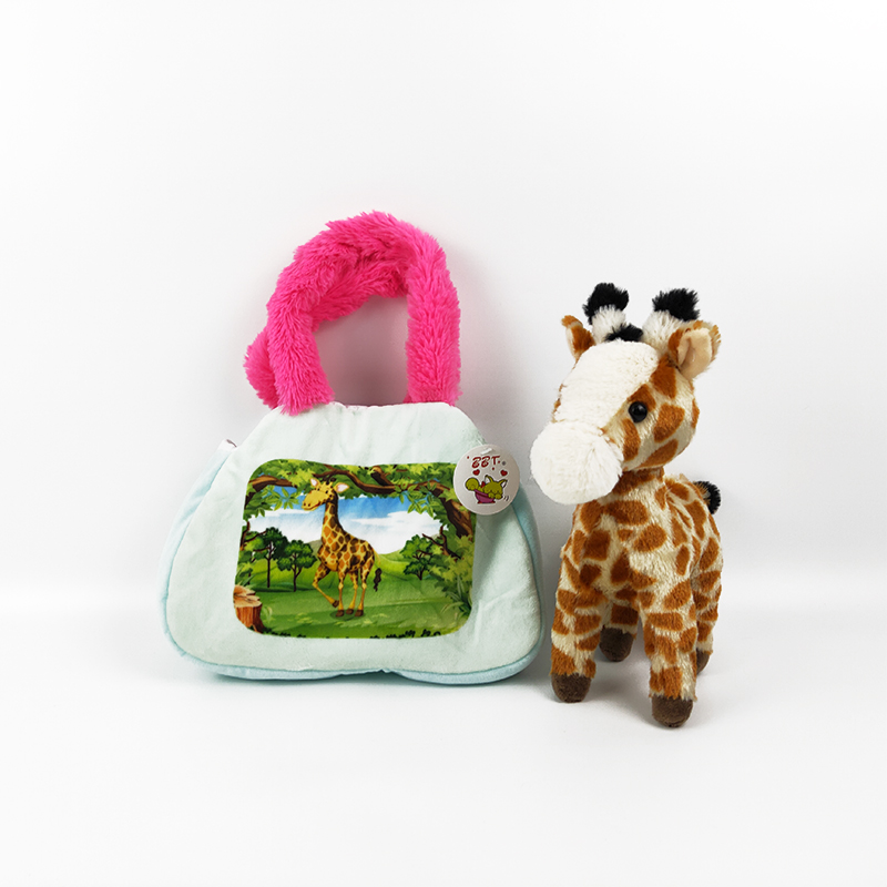 plush dolphin bag with toy