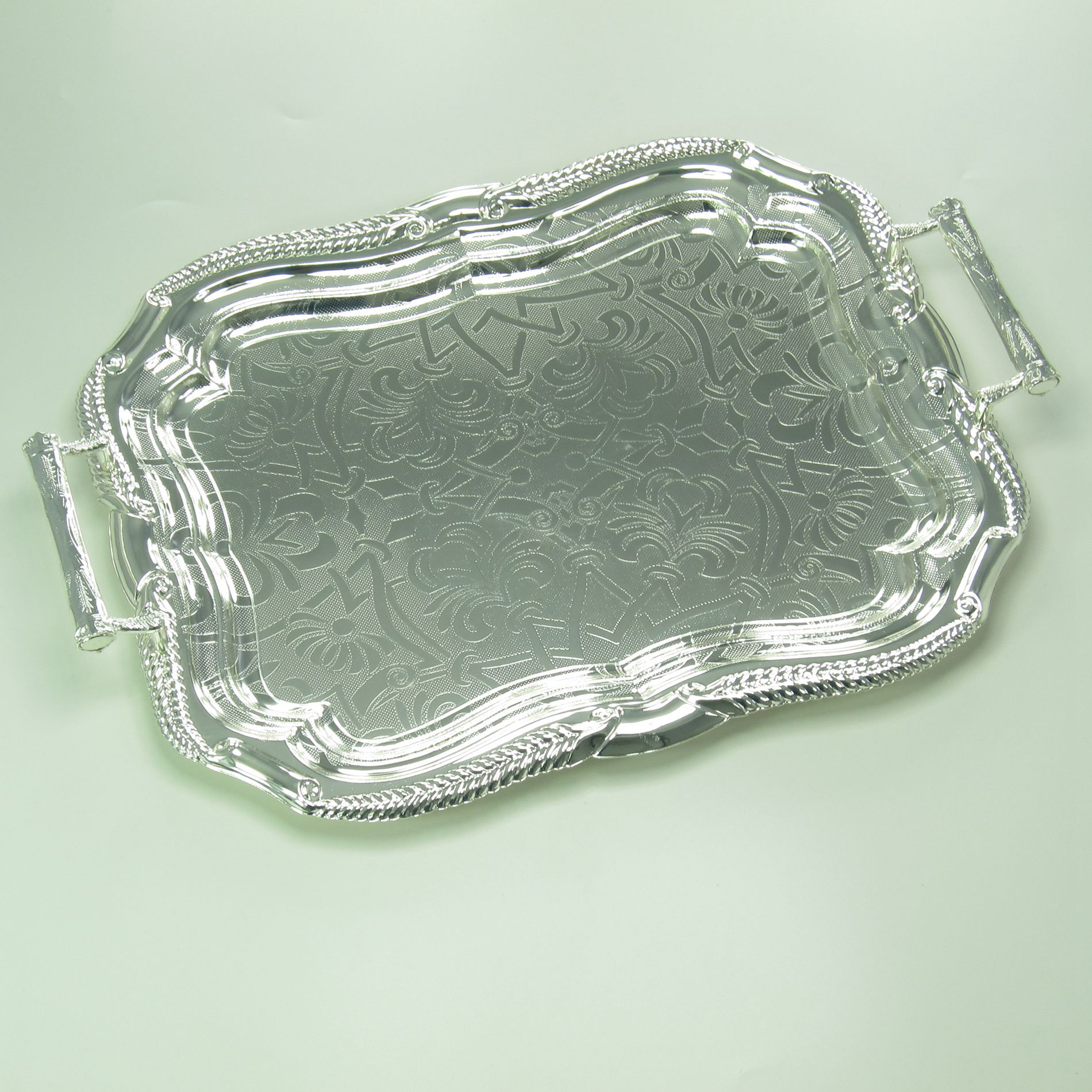 Silver plated serving tray