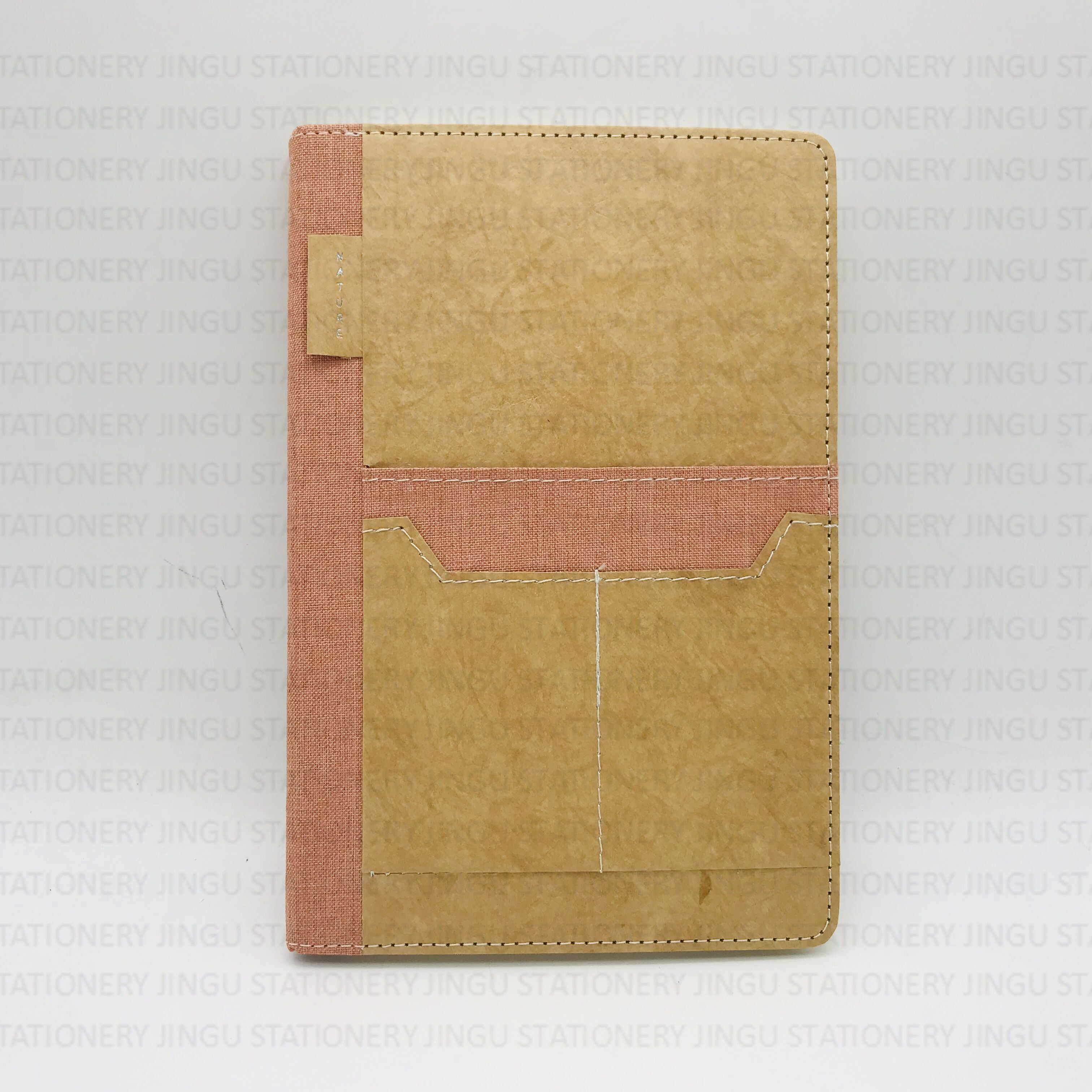 Dupont paper sewing with fabric A5 notebook