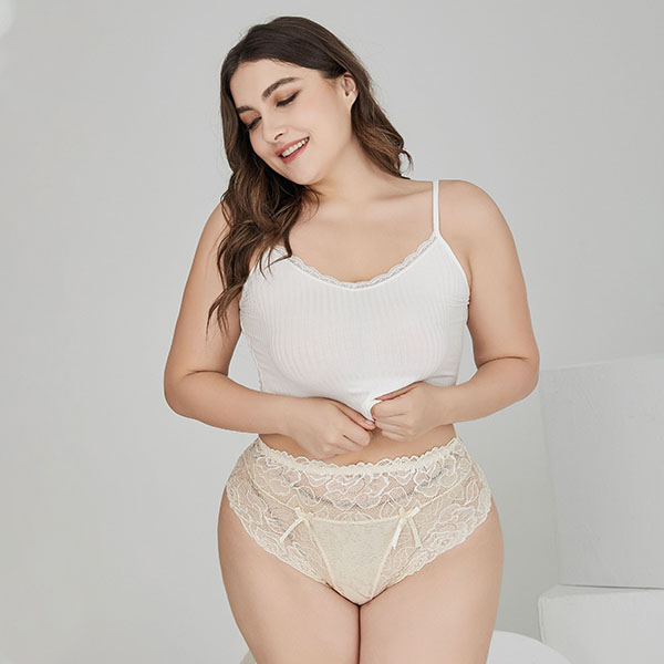 customizable plus size lady lace underwear