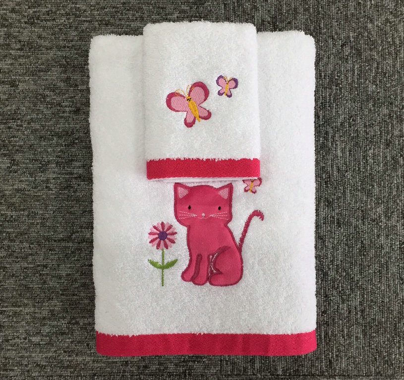 kids embroidery towel