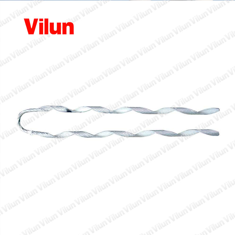 Low tension helical deadend for ADSS fiber optical cable