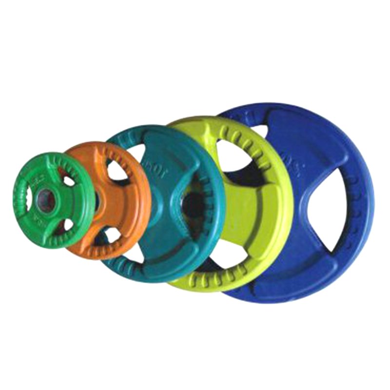 Tri grip color rubber coated plate