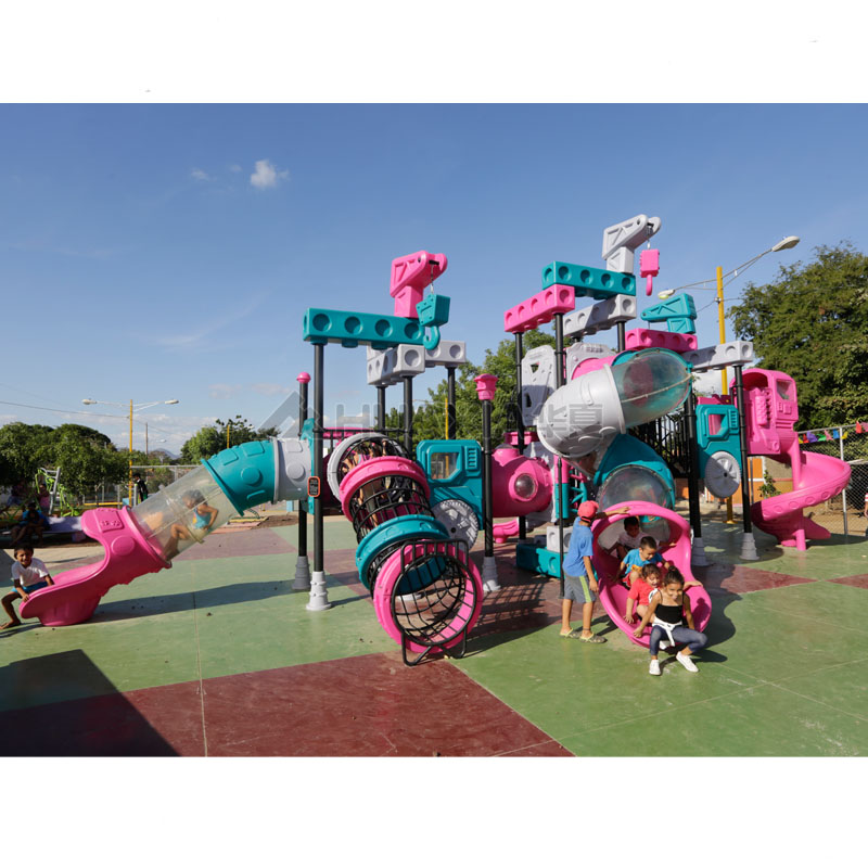 Children outdoor playground plastic material garden outdoor slide
