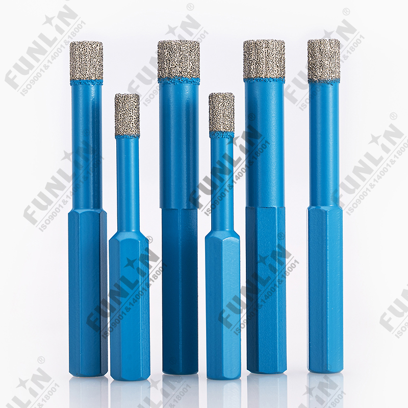 Vacuum brazed diamond drill low speed,dry drill