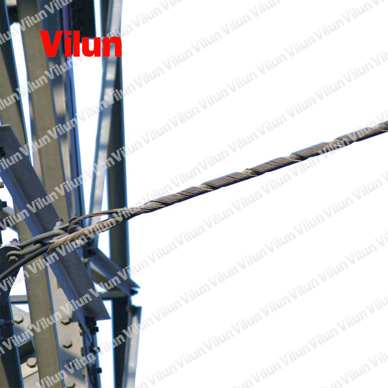 Limited, medium tension clamp for ADSS fiber optical cables