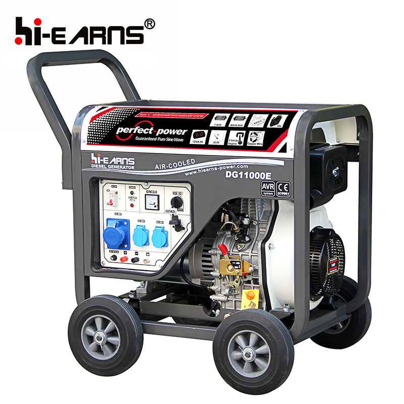 7.5kw open frame air cooled diesel generator