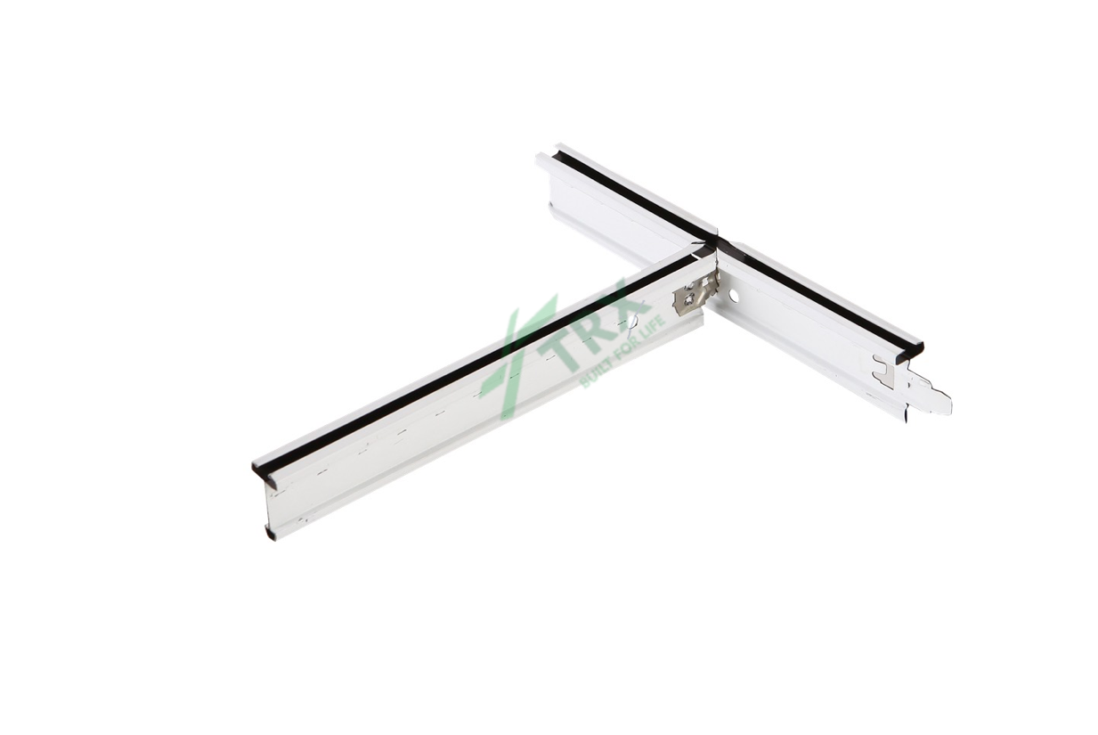 Ceiling t grid groove alloy end