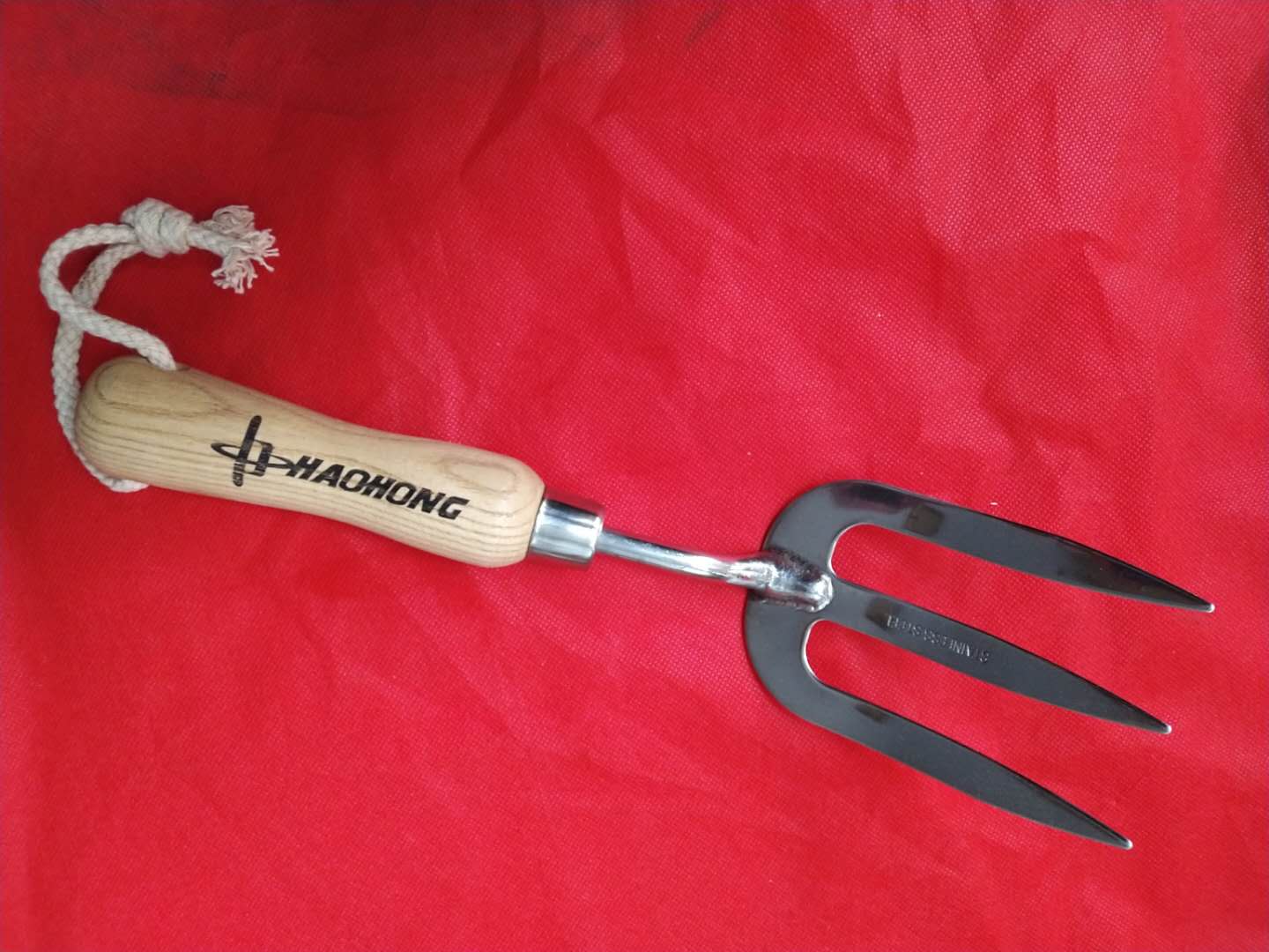 fork hand wooden grip Stainless steel
