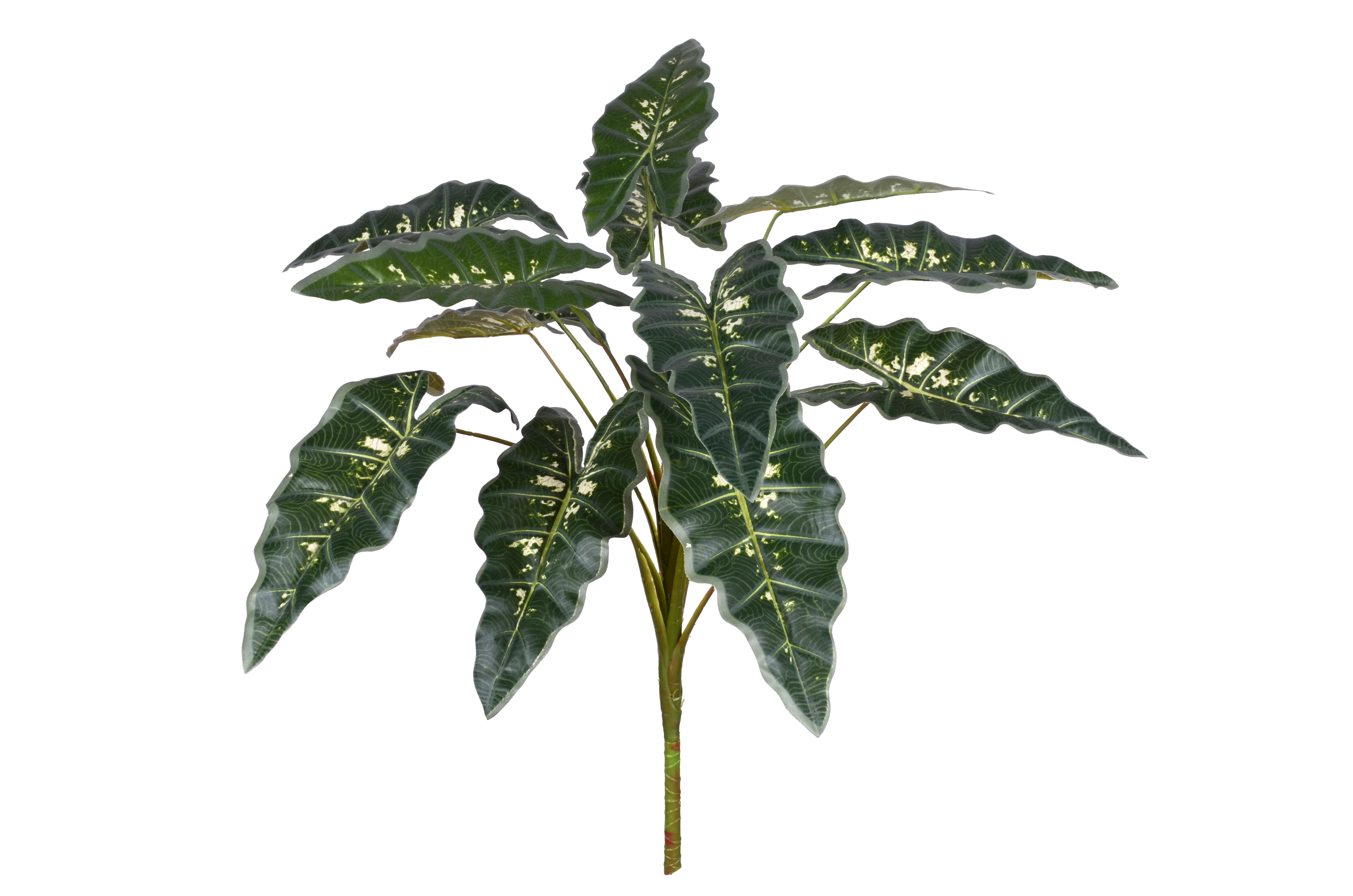 G704-15 green fabric leaves x15 set of leaves