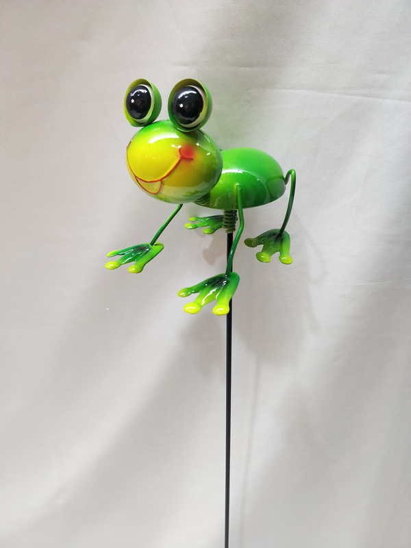 Garden Metal Frog Stick