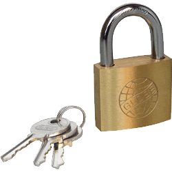 Globe Brand Brass Padlock