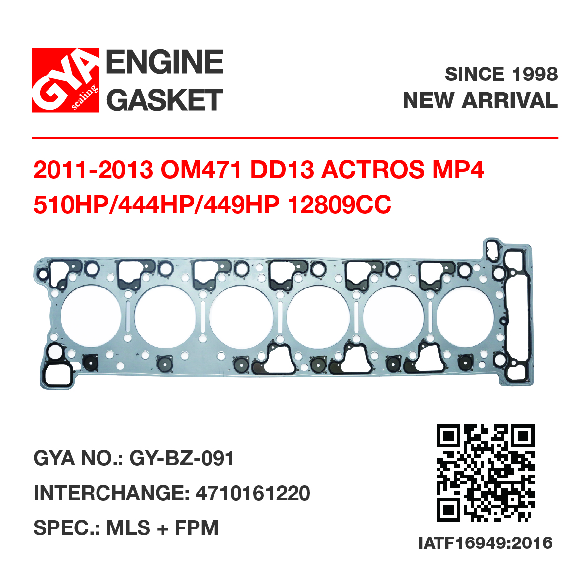 Gasket, Gasket Set, Head Gasket, Head Gaskset Benz Om471/Dd13