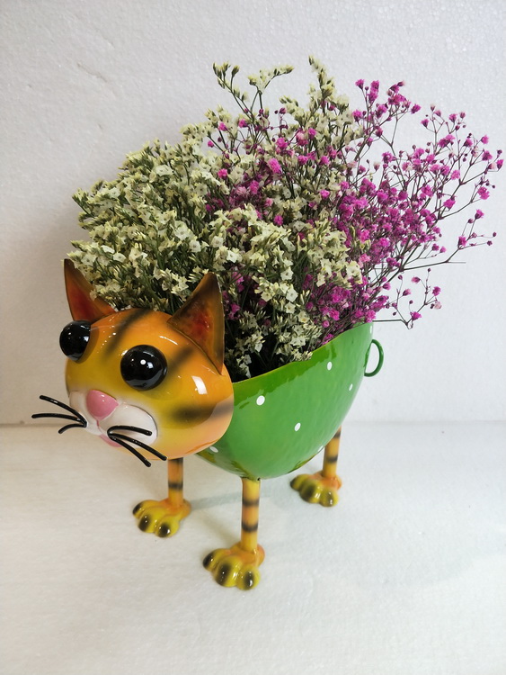 Cartoon Cat Flowerpot Decoration