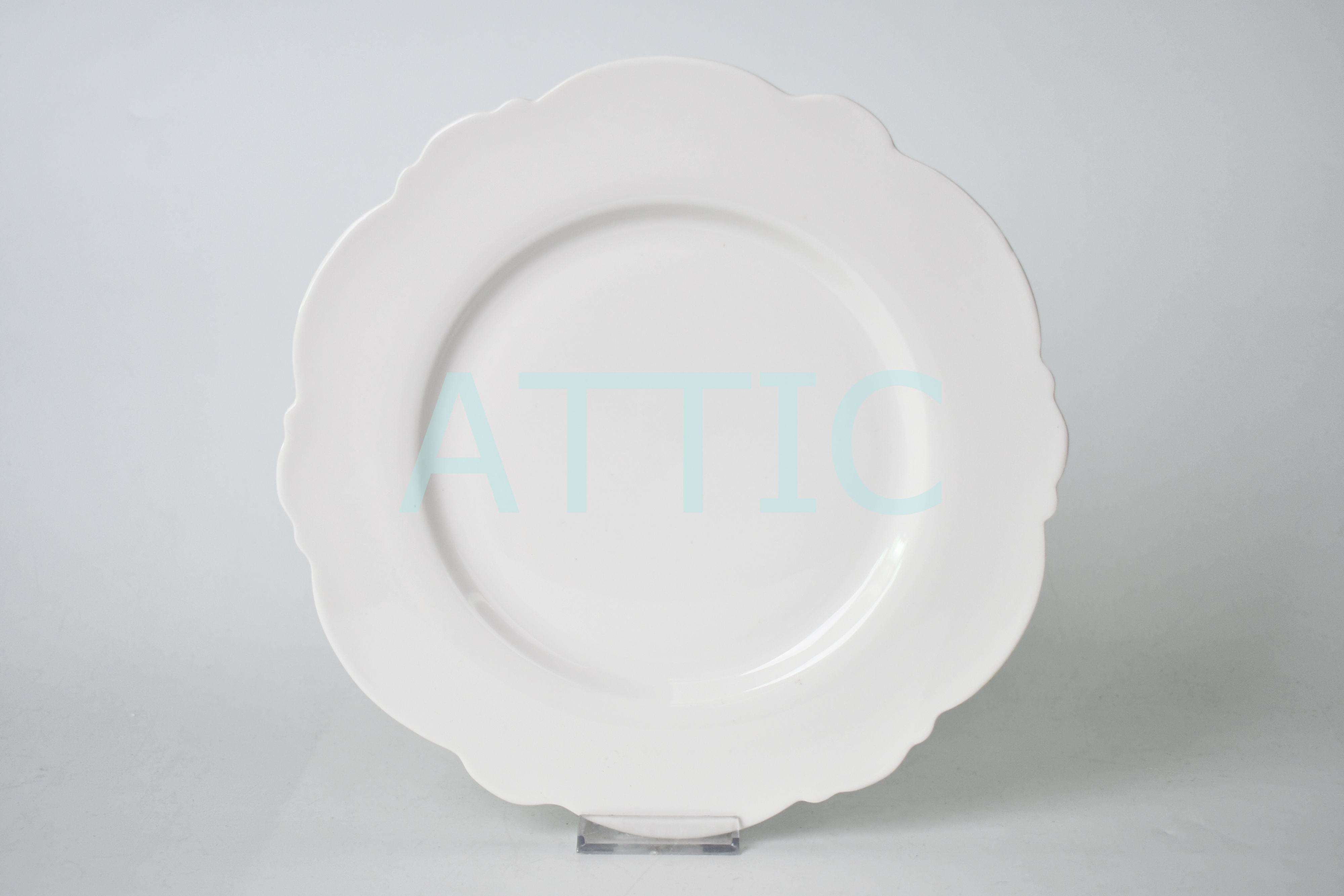 10.75” new bone china wave shape dinner plate