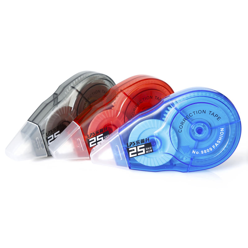 Shantou Red Correction Tape Student 25M Large Plastic Correction Tape Runner No.9809