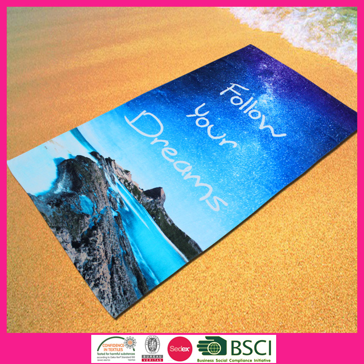reactive printing beach towel