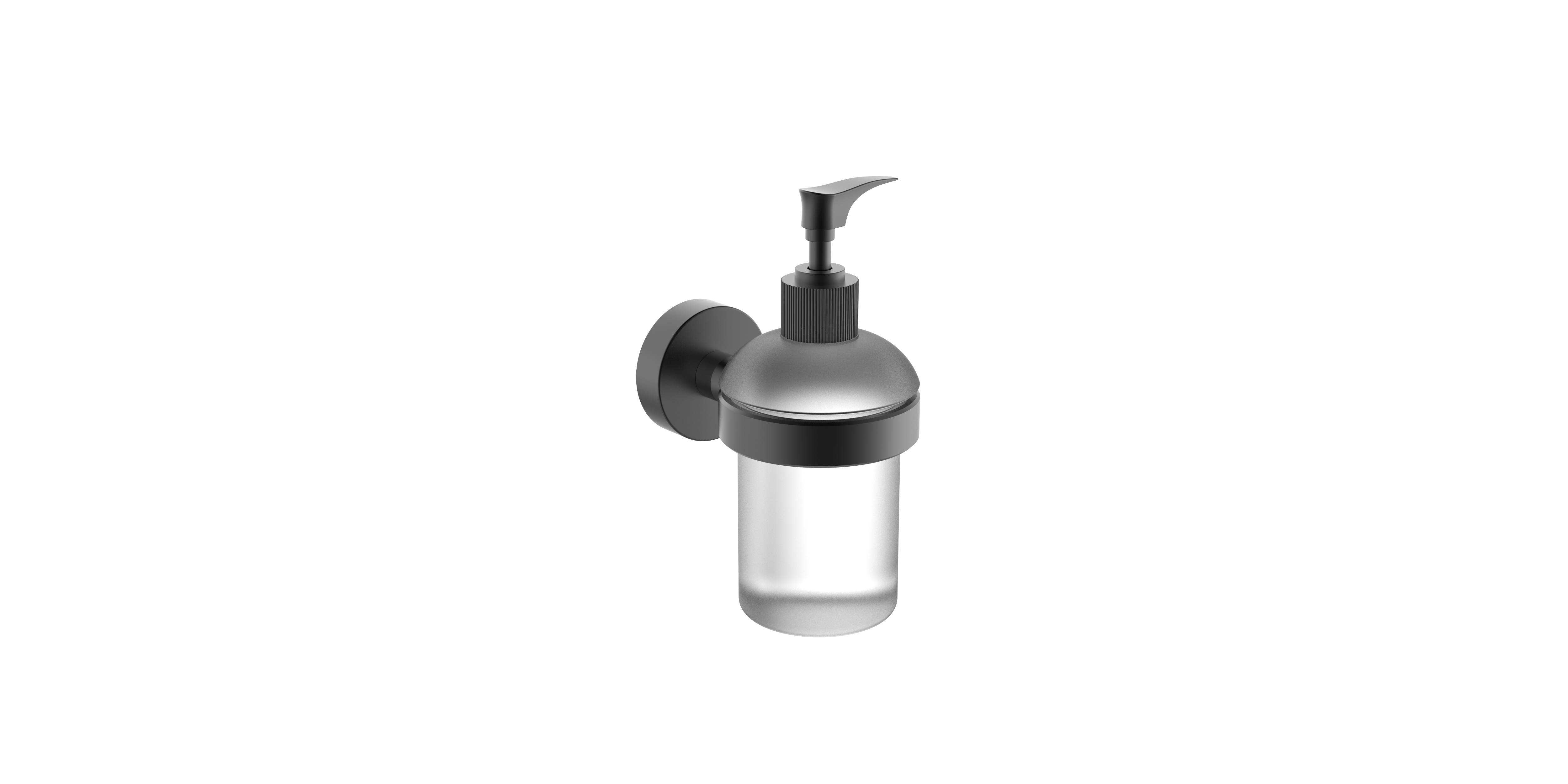 Aluminum matt black soap dispener