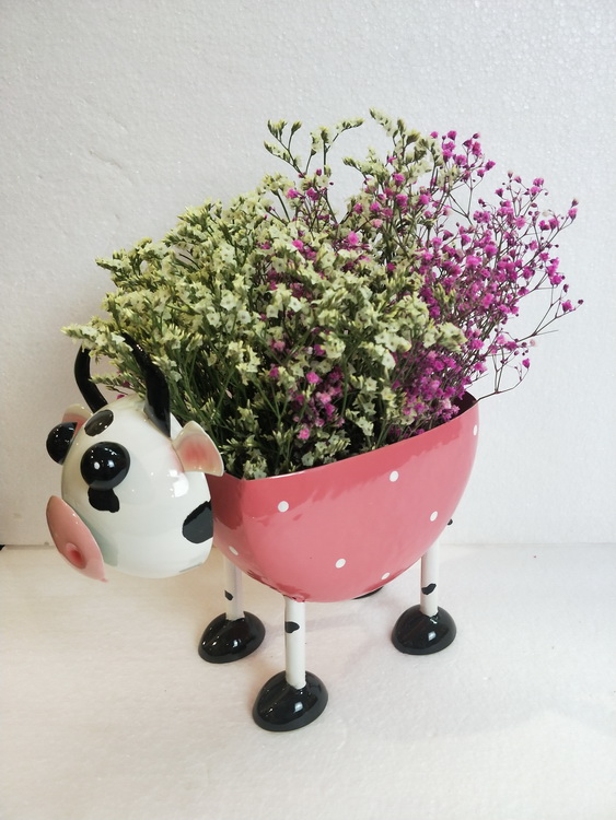 Cartoon Cow Flowerpot Decoration