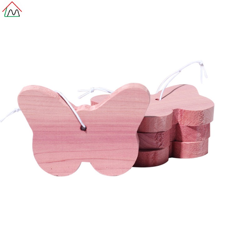 Butterfly shape aromatic sedar wood moth blocks