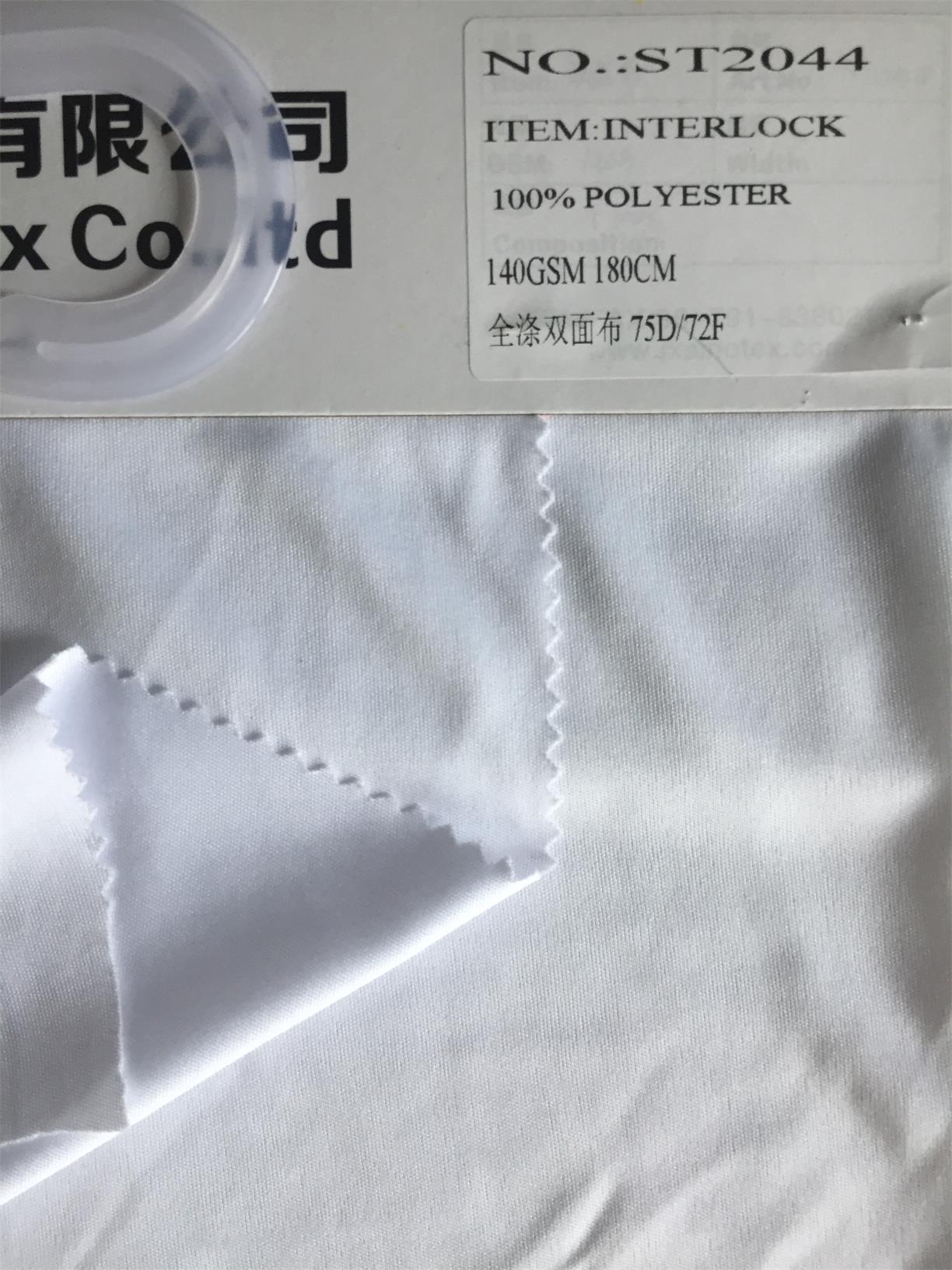 100% Polyester Interlock 140gsm180cm