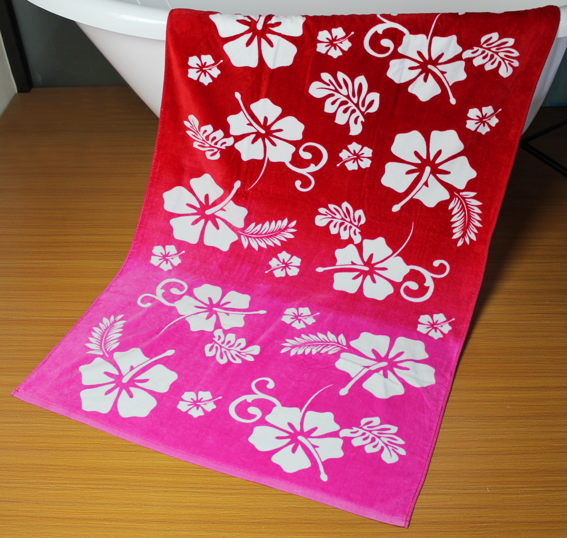 reactive printing beach towel