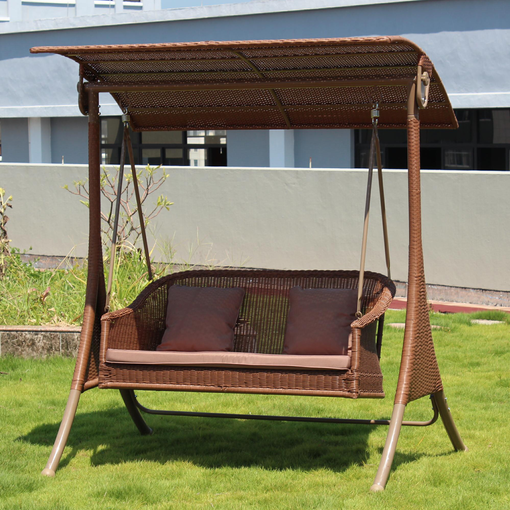 woven rattan swing chair