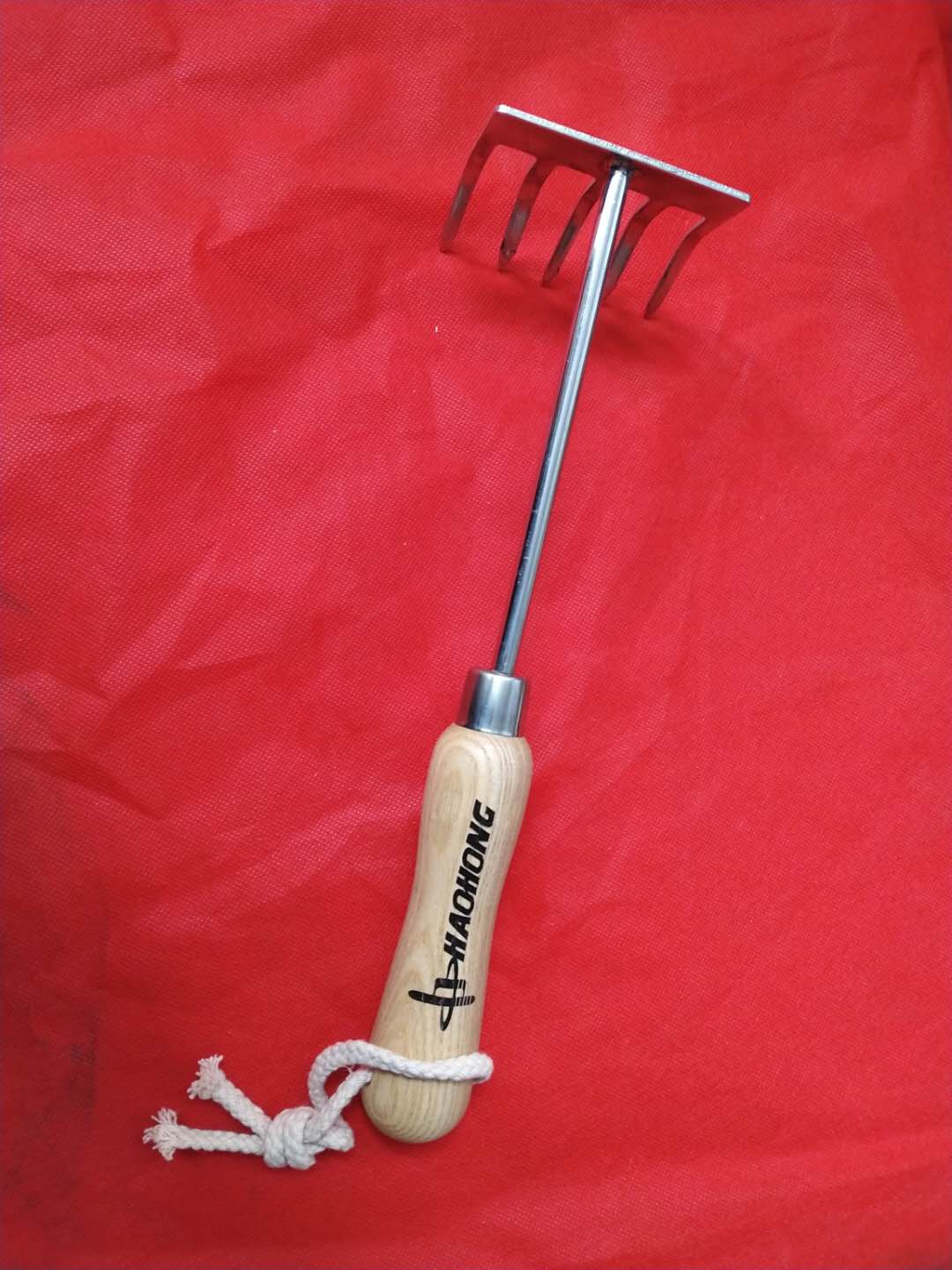 5 T rake hand wooden grip Stainless steel
