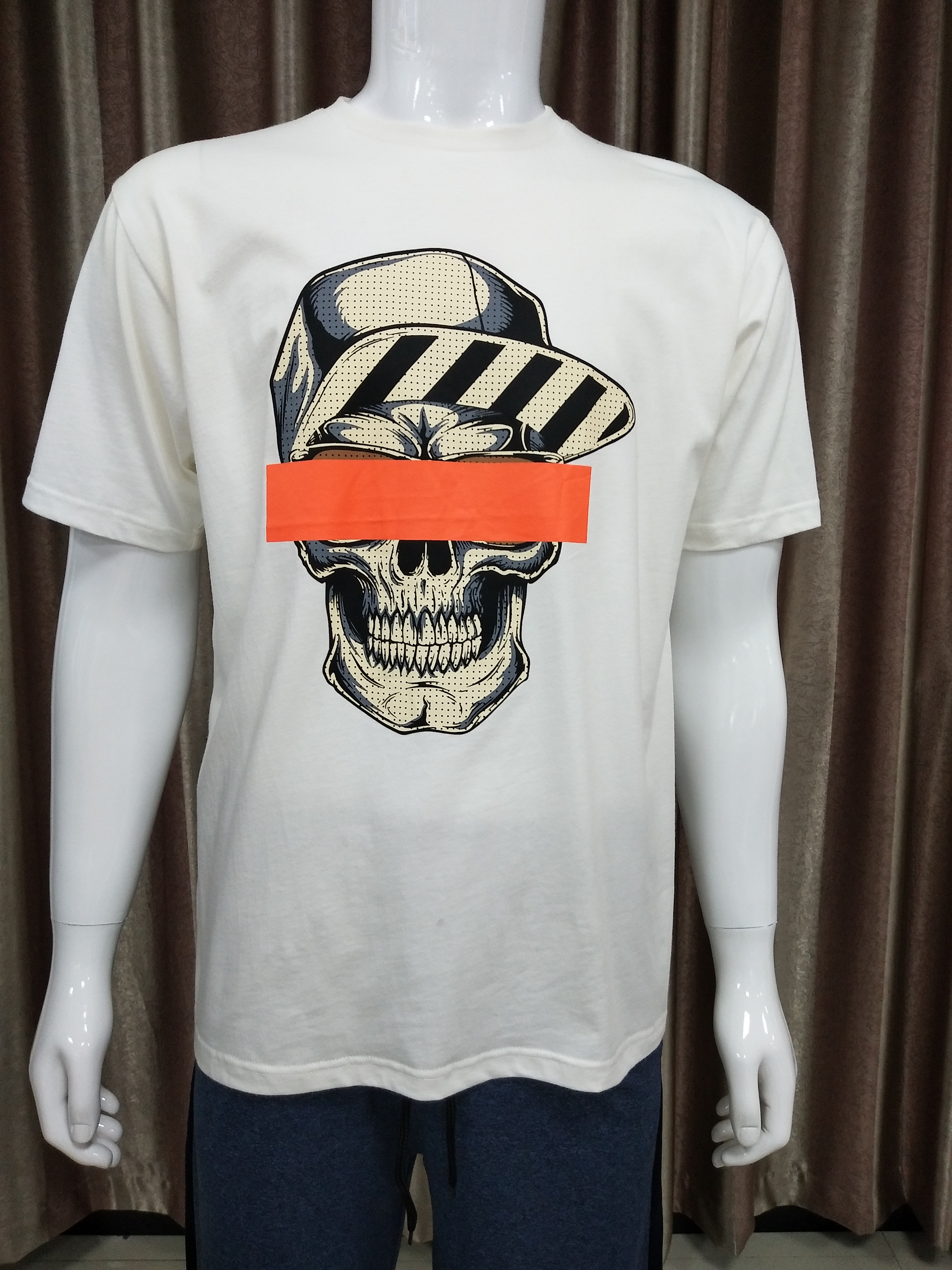 100% recycled cotton rubber knitting T shirt