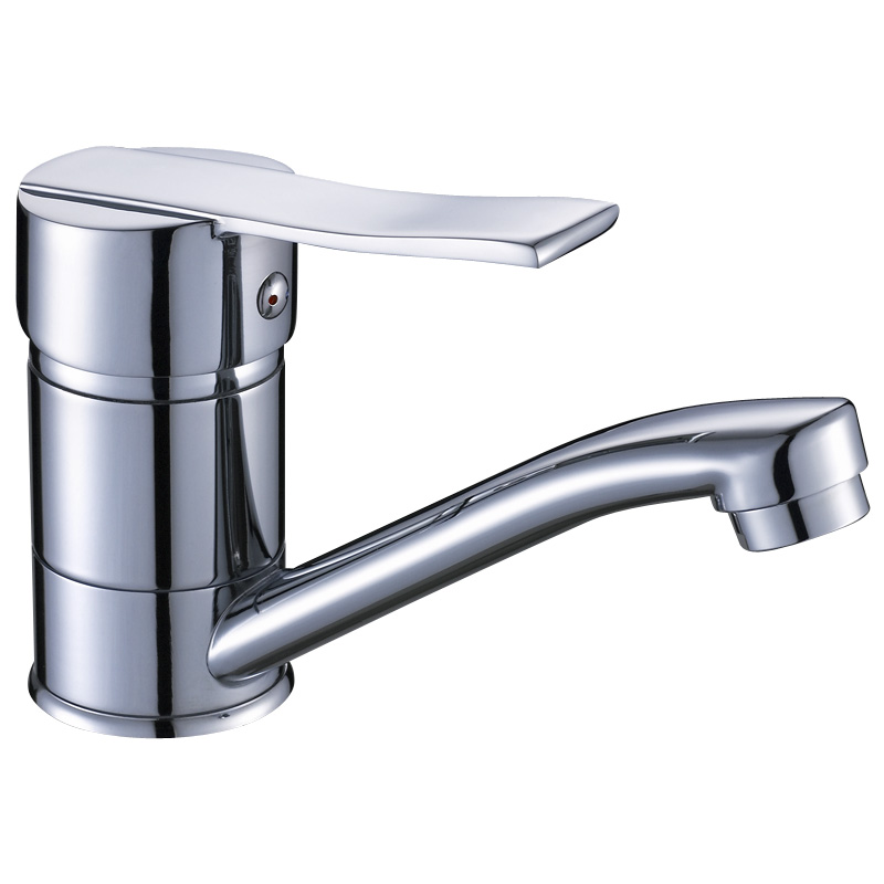 Economic Brass Body and Zinc Alloy Handle Kitchen Faucet