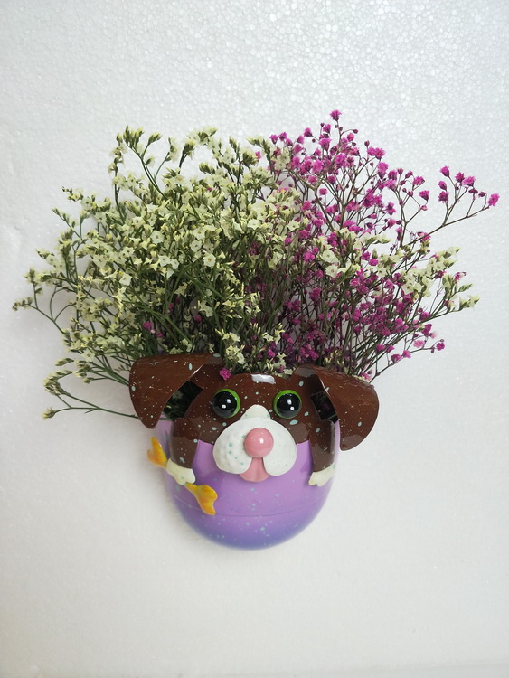 Cartoon Dog Flowerpot wall hanging