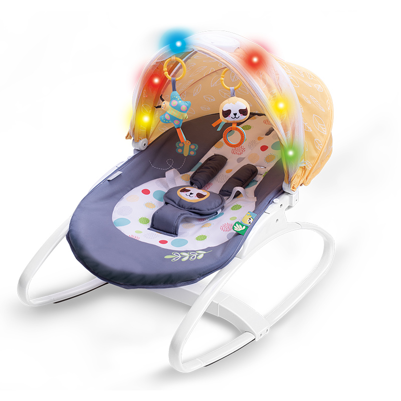 Konig Kids Lighs Up N Music Baby Bouncer with Canopy and Mosquito Net