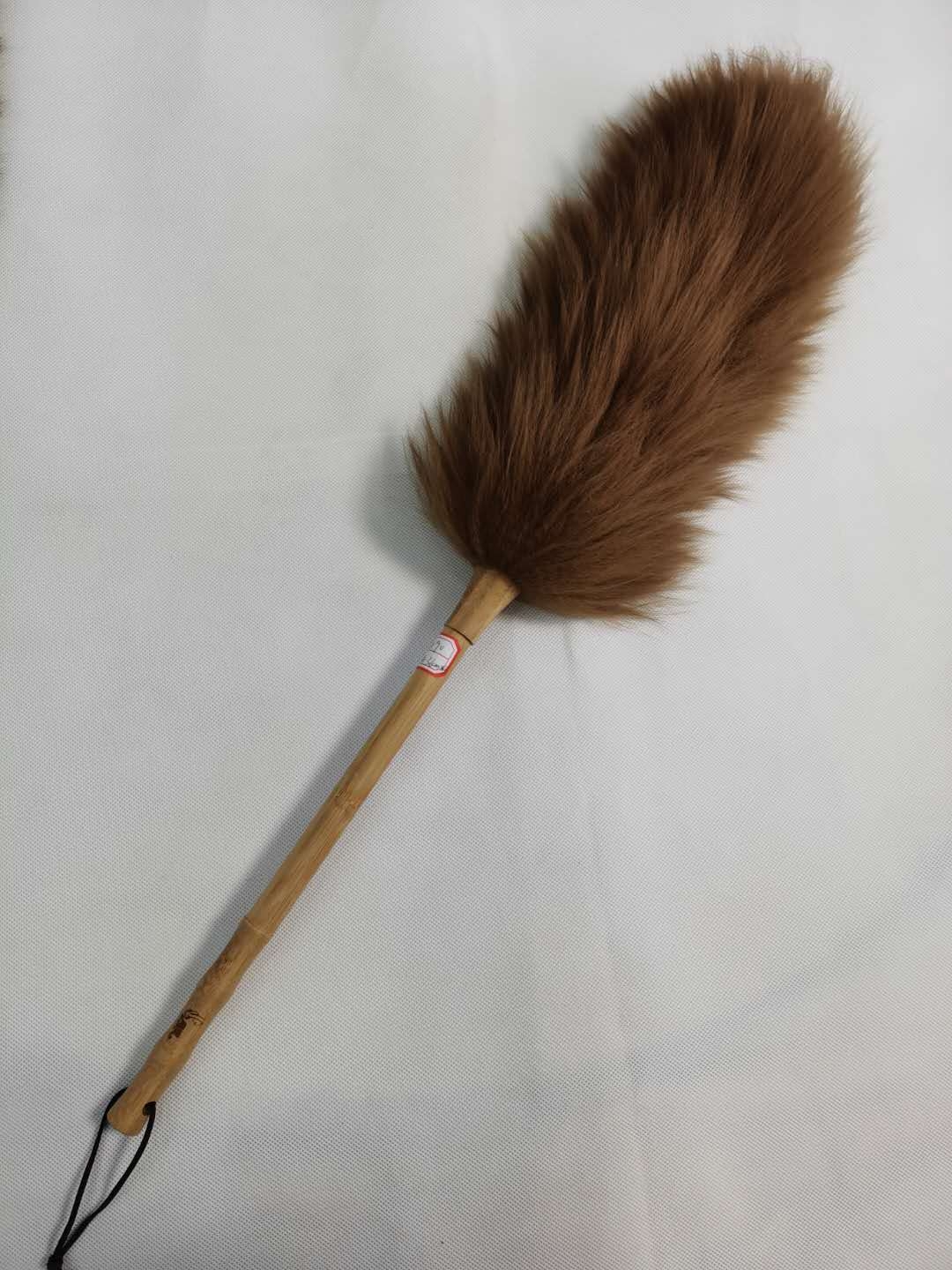 Brown Color Head Lambswool Duster