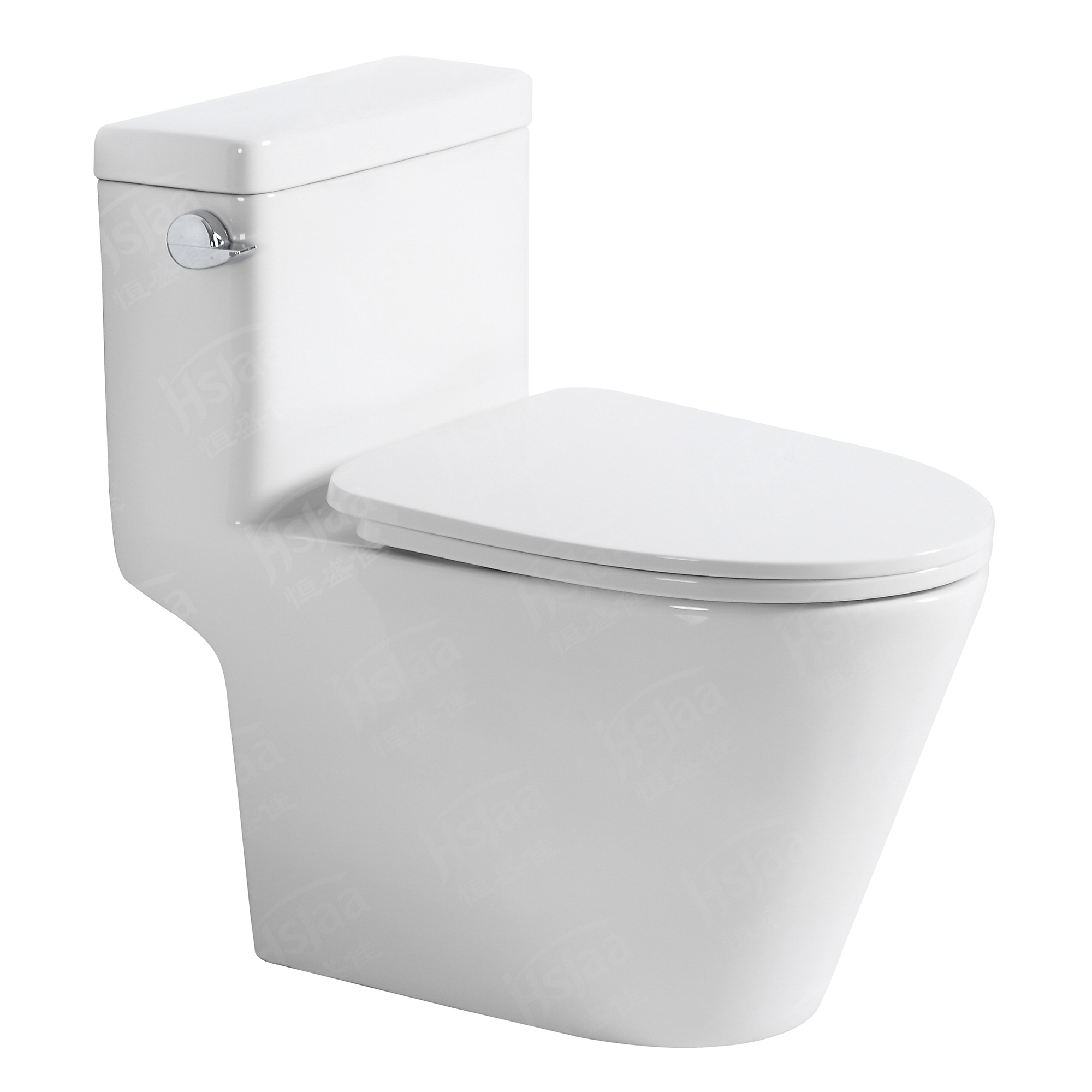Water saving side flush water closet wc