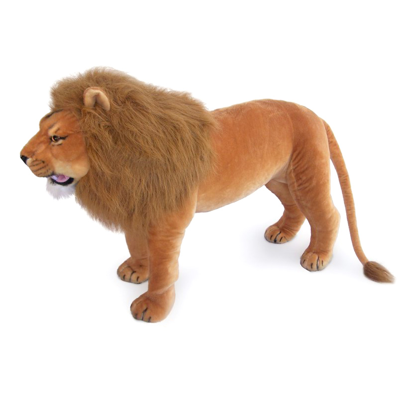 Real Like Animal Stuffed Plush Toy Standing Lion