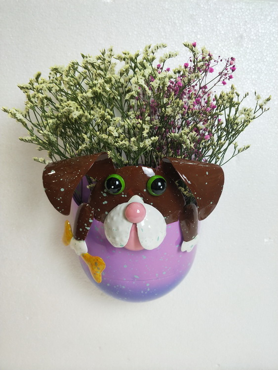 Cartoon Dog Flowerpot wall hanging