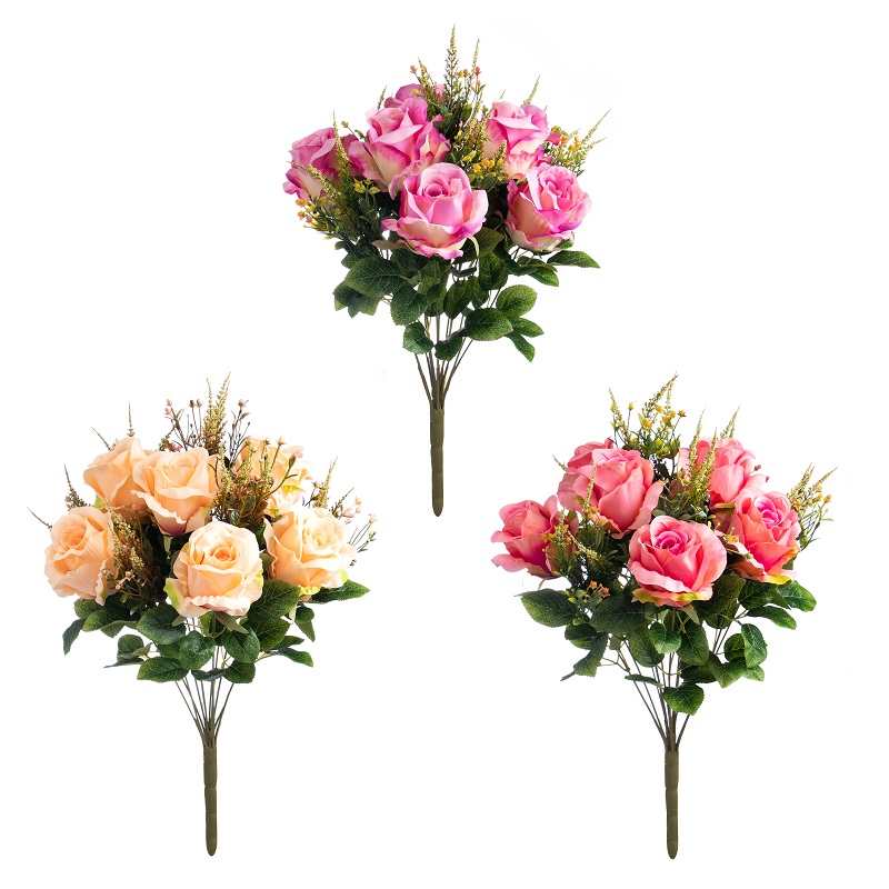 silk rose bush x12